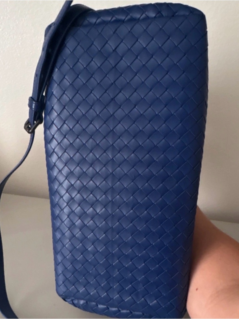 Bottega Veneta Intrecciato Leather Satchel in Navy Blue - Picture 6 of 13